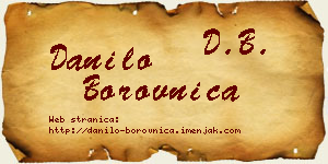 Danilo Borovnica vizit kartica